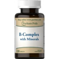 Puritan's Pride Vitamin B-Complex with Minerals 120 таб.