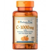 Puritan's Pride Vitamin C-1000 mg with Bioflavonoids & Rose Hips 100 капс.