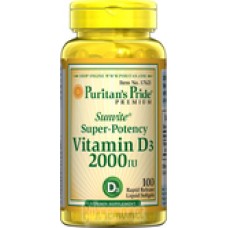Puritan's Pride Vitamin D3 2000 IU Витамины 200 капс.